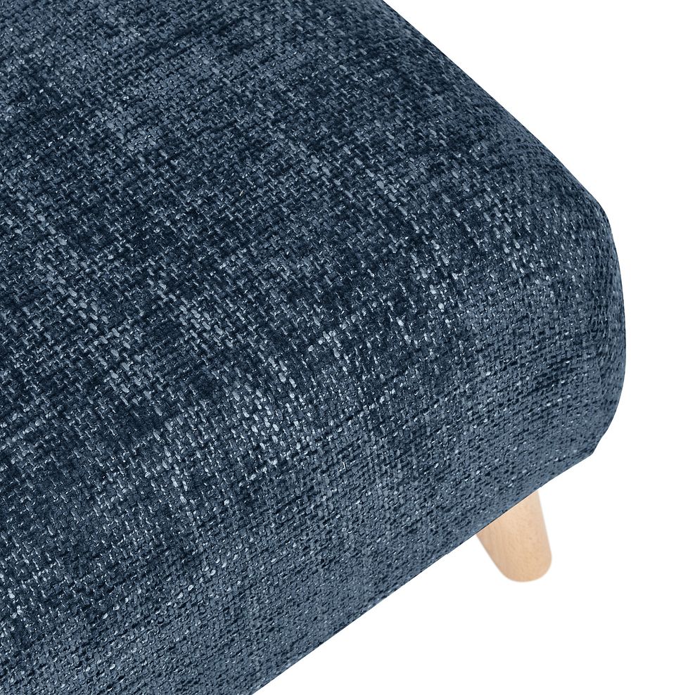 Dalby Footstool in Denim Fabric 5