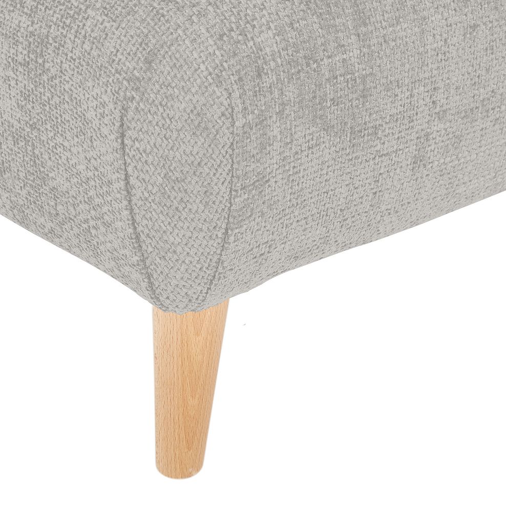 Dalby Footstool in Silver Fabric Thumbnail 4
