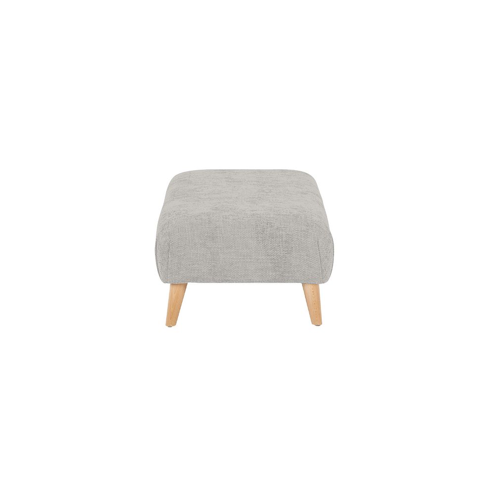 Dalby Footstool in Silver Fabric Thumbnail 3
