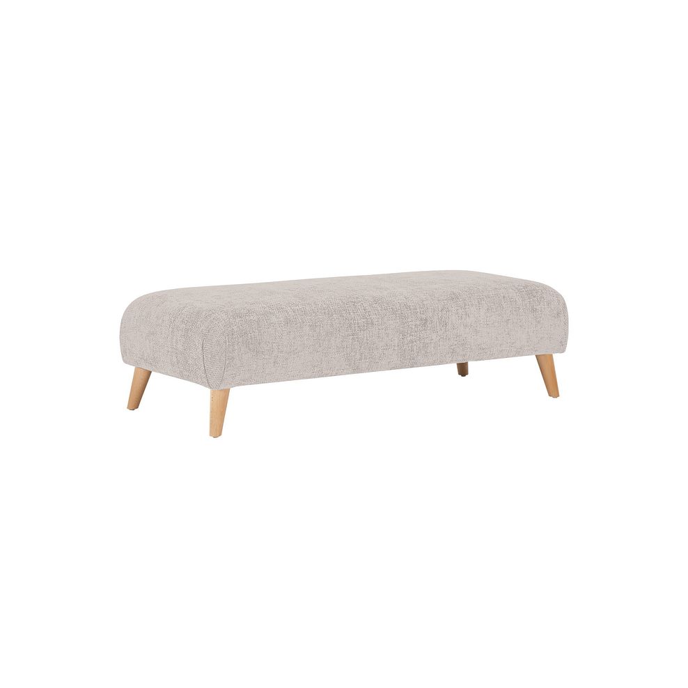 Dalby Footstool in Ivory Fabric 1
