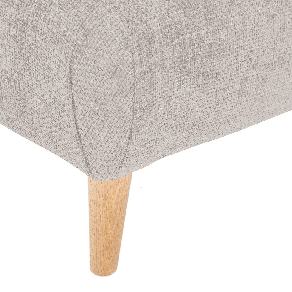 Dalby Footstool in Ivory Fabric 4