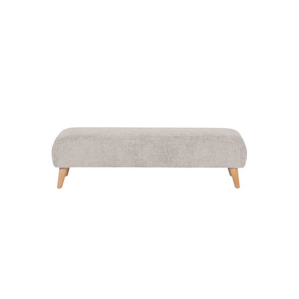 Dalby Footstool in Ivory Fabric 2