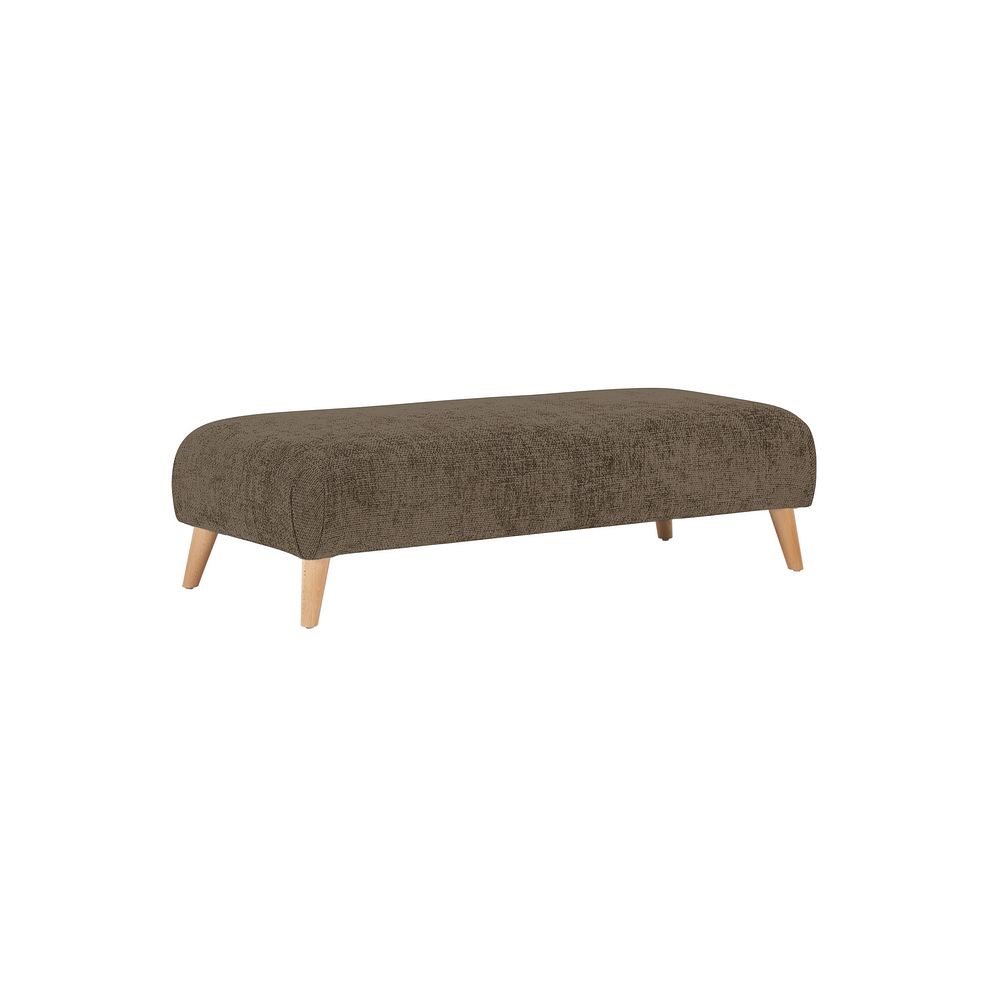 Dalby Footstool in Cocoa Fabric 1