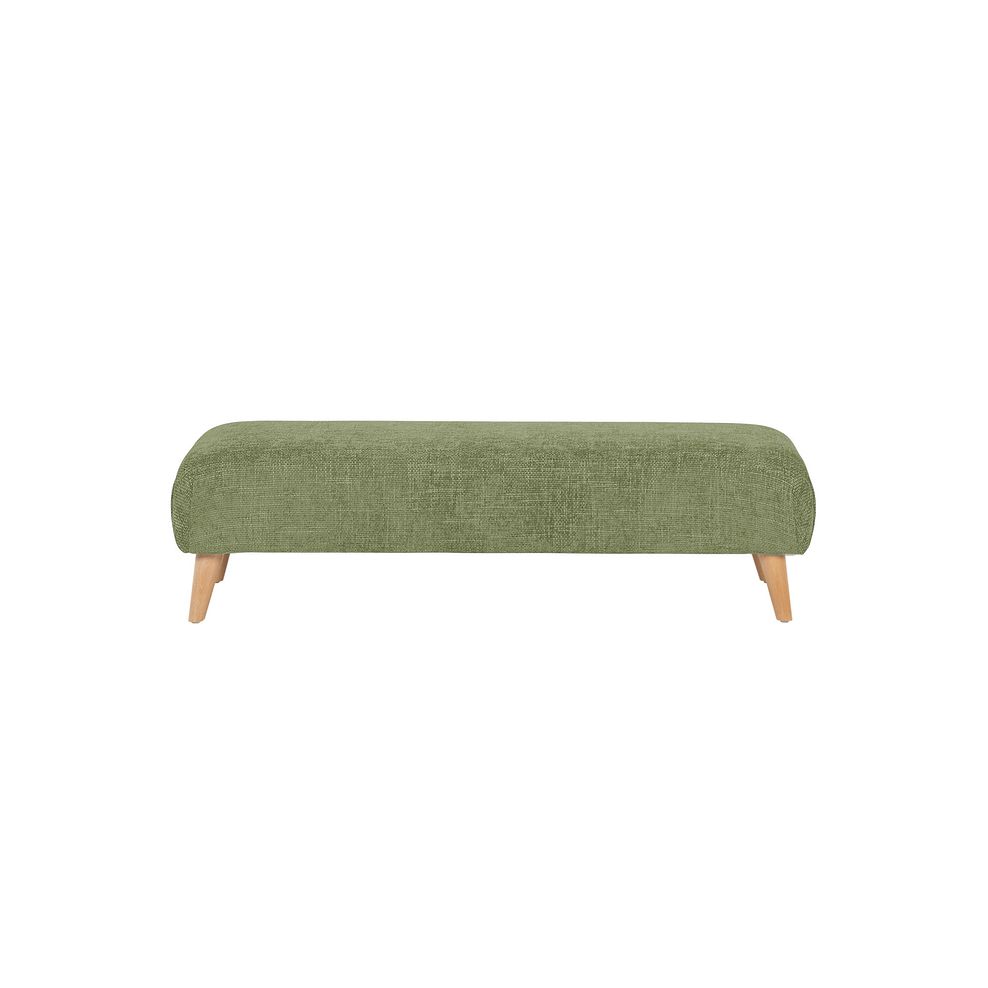 Dalby Footstool in Olive Fabric 2