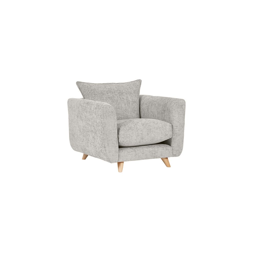 Dalby Armchair in Silver Fabric 1