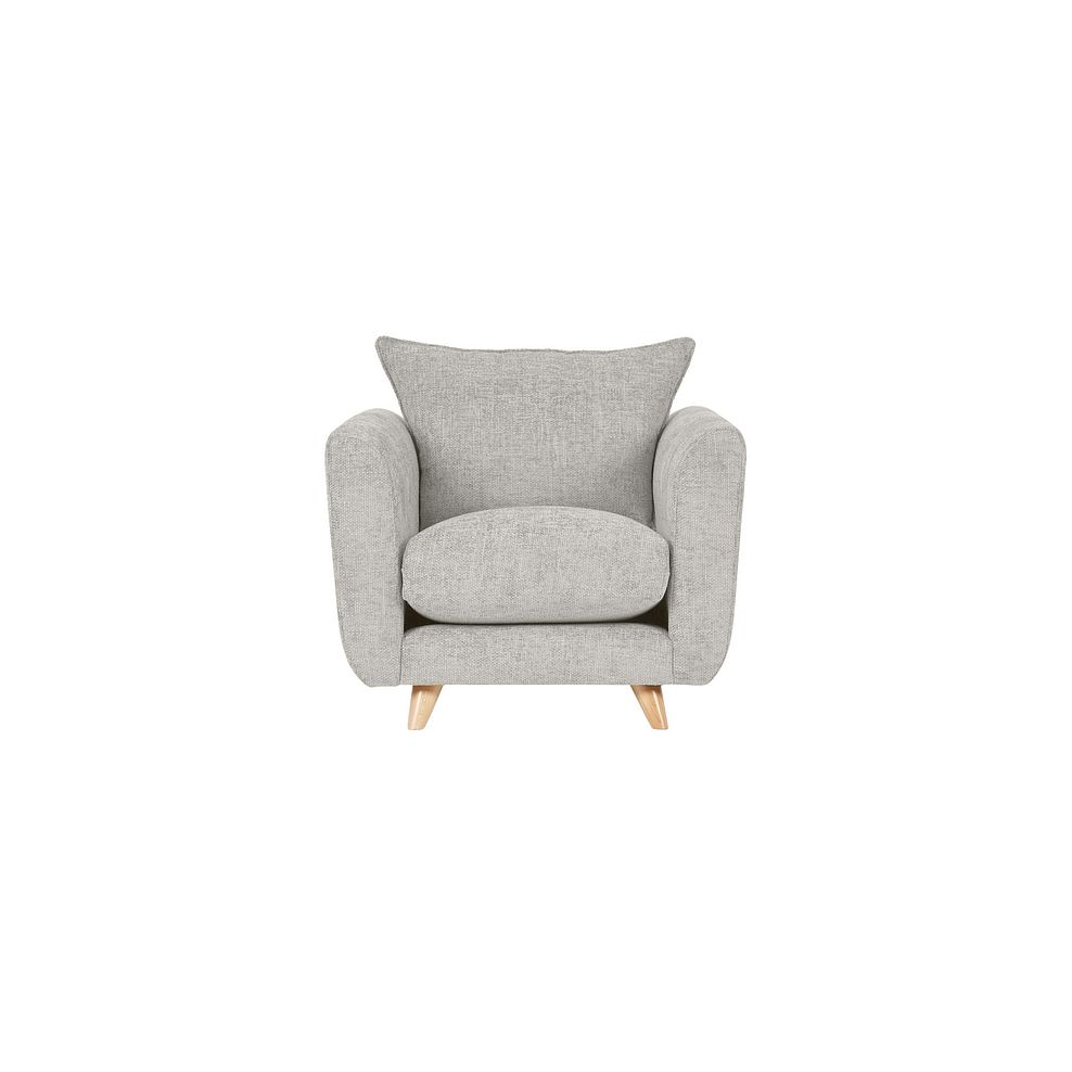 Dalby Armchair in Silver Fabric 2