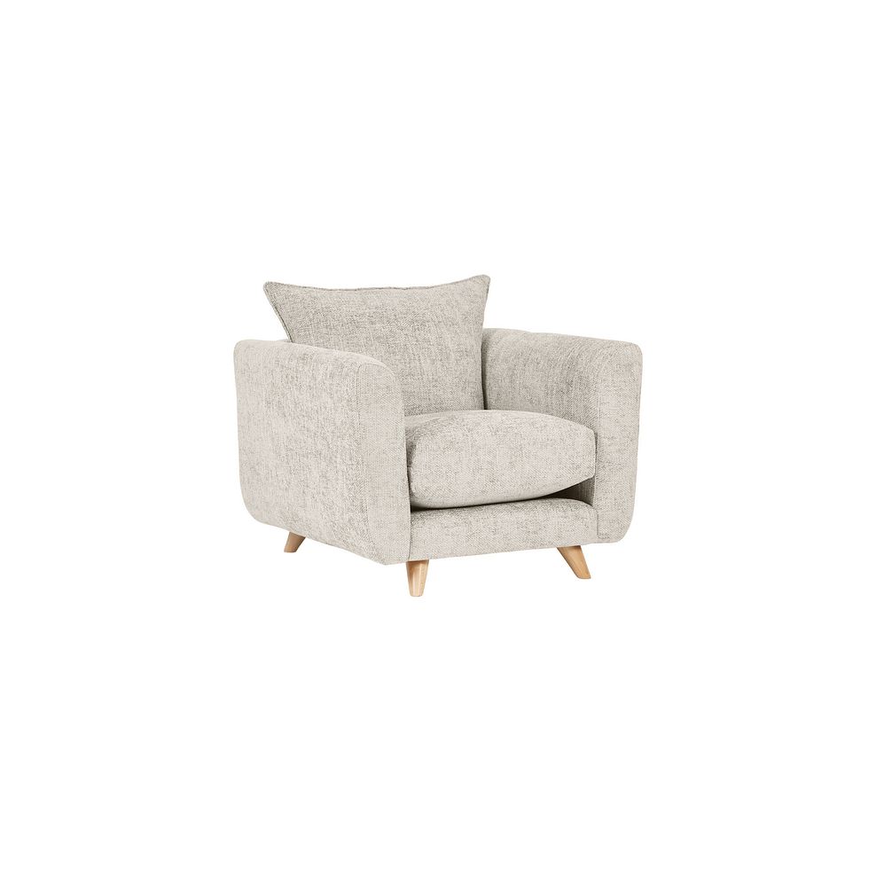 Dalby Armchair in Cream Fabric 1