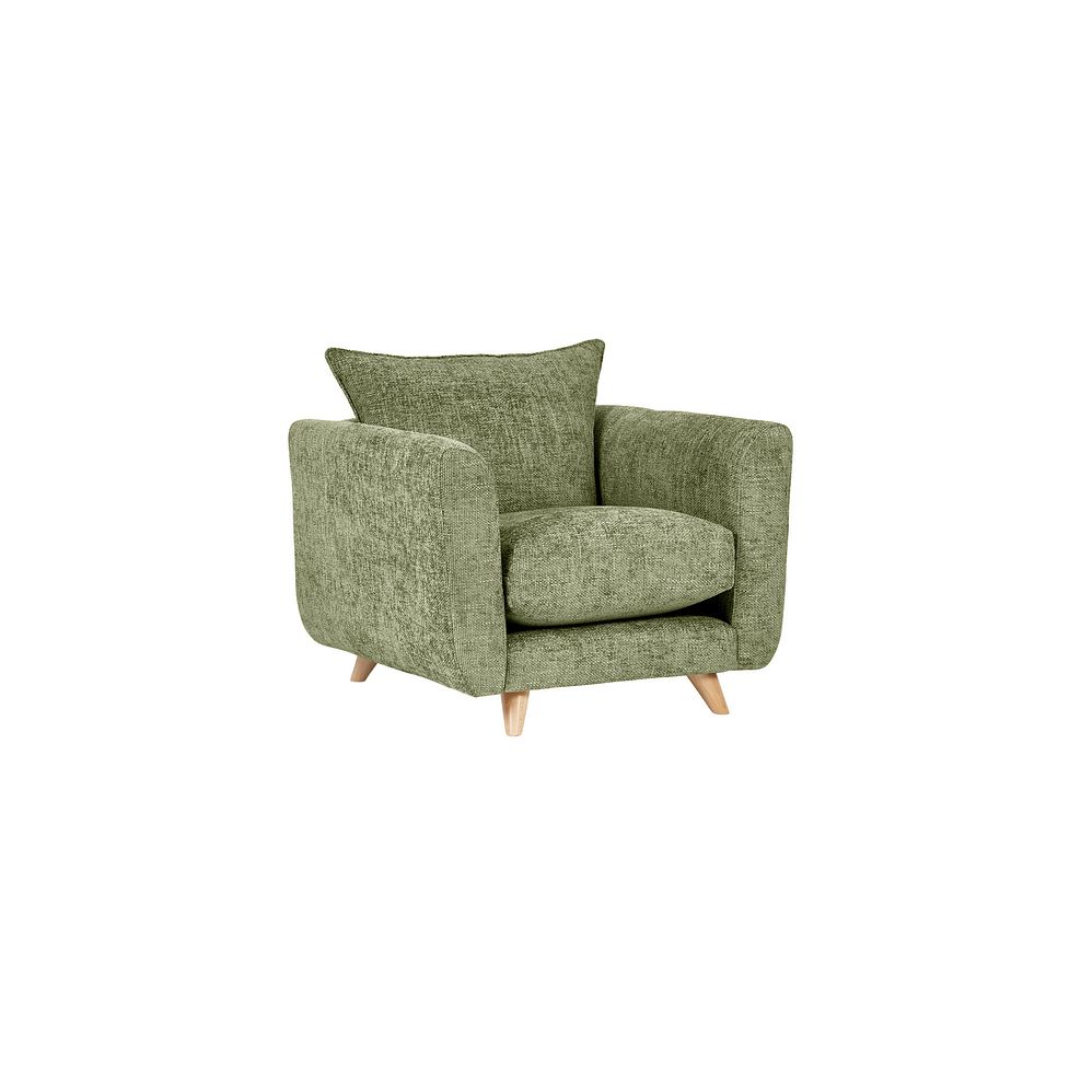 Dalby Armchair in Olive Fabric 1