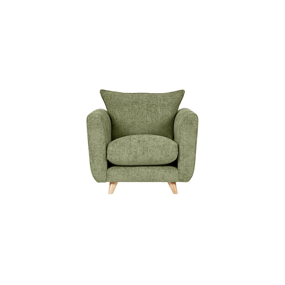 Dalby Armchair in Olive Fabric 2