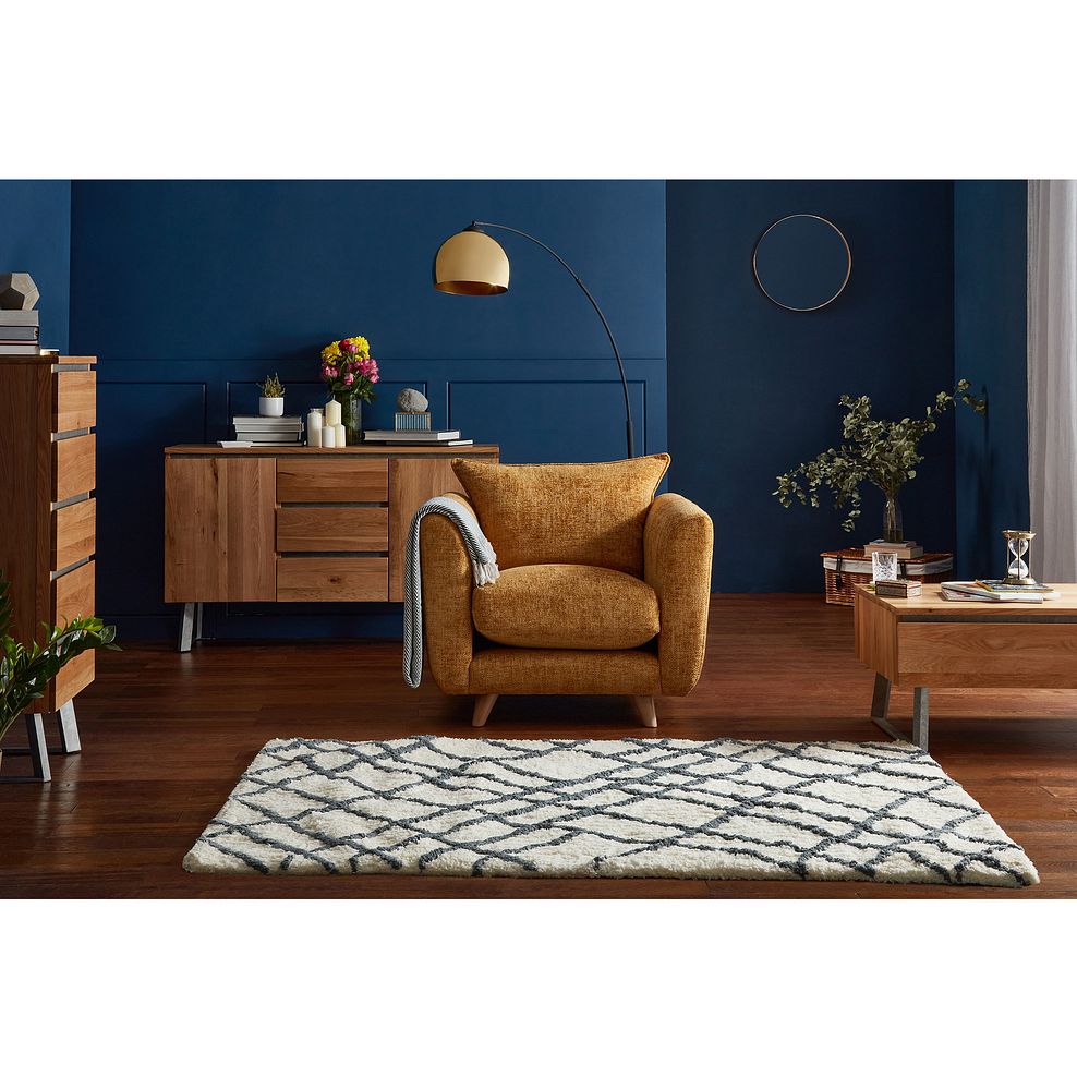 Dalby Armchair in Gold Fabric Thumbnail 2
