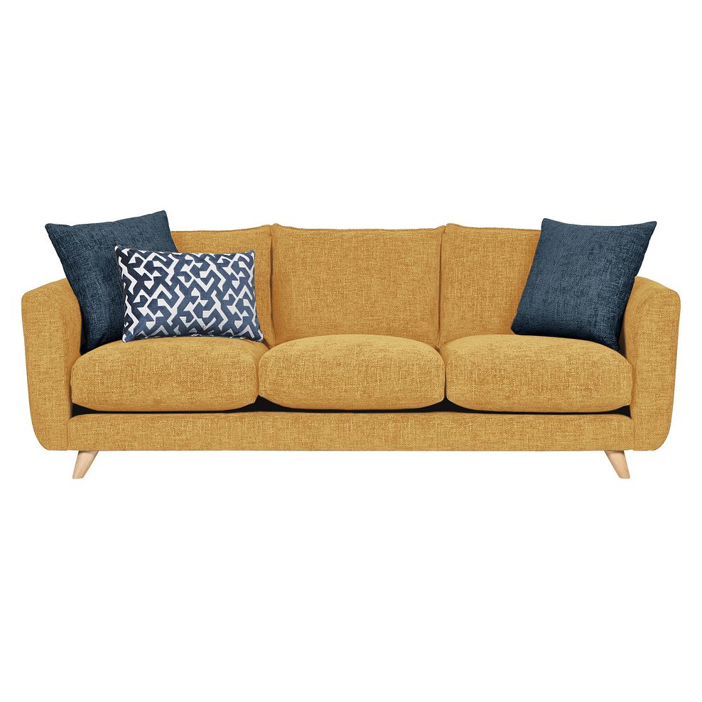 Dalby Large 4 Seater Sofa in Gold Fabric 2