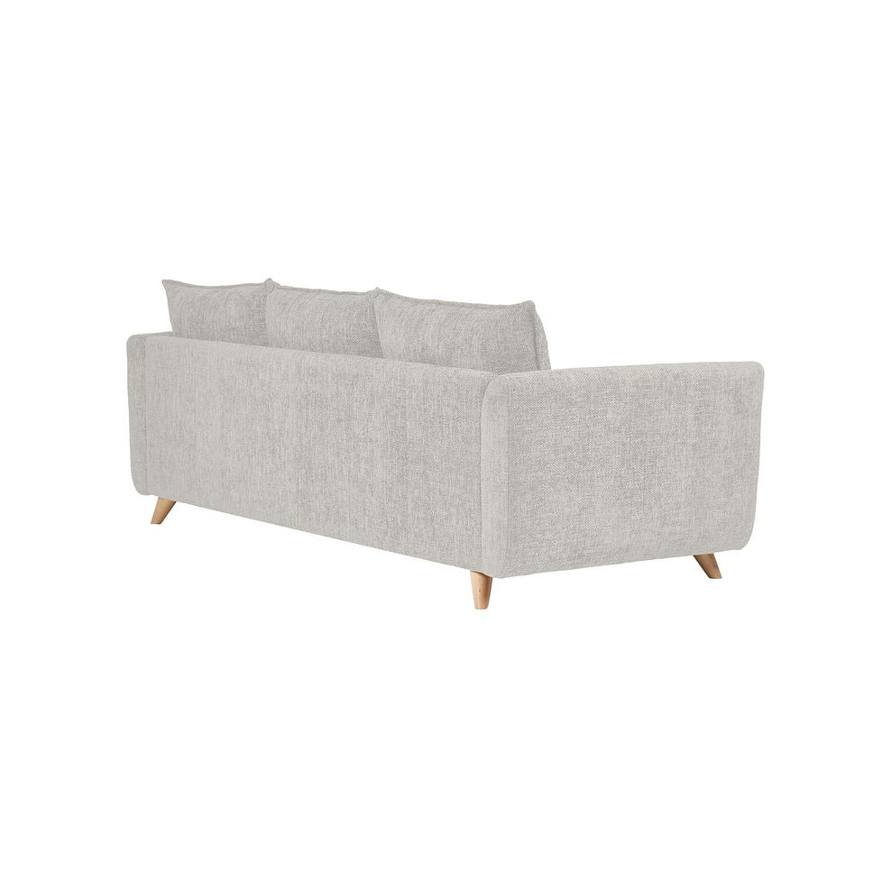 Dalby Large 4 Seater Sofa in Silver Fabric 3