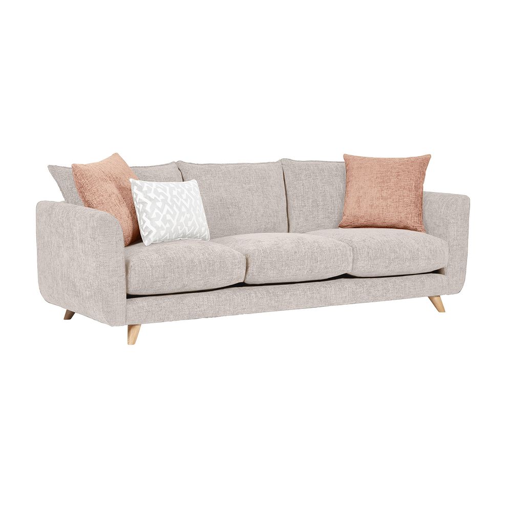 Dalby Large 4 Seater Sofa in Ivory Fabric 1