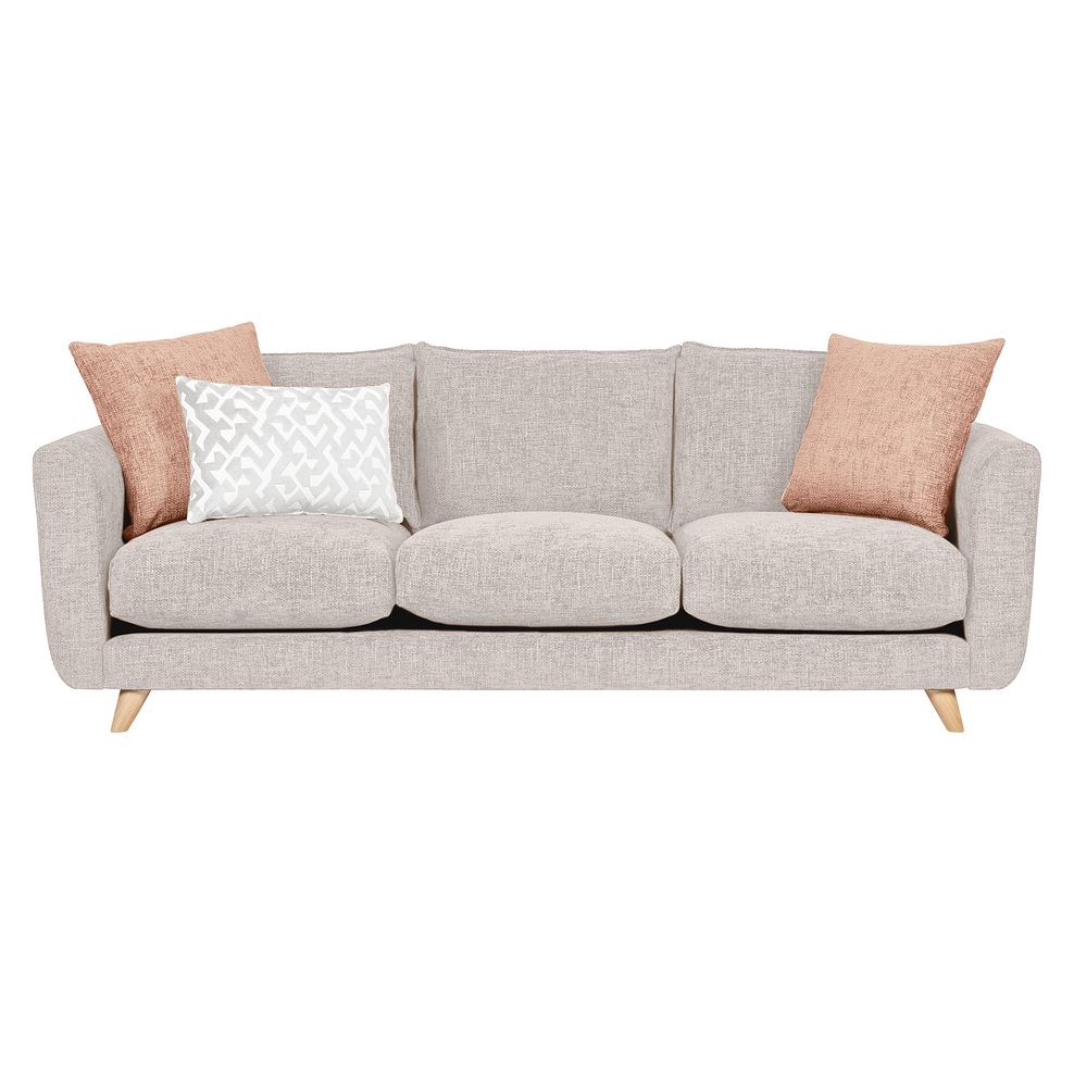 Dalby Large 4 Seater Sofa in Ivory Fabric 2