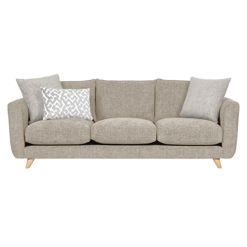 Dalby Large 4 Seater Sofa in Stone Fabric 2