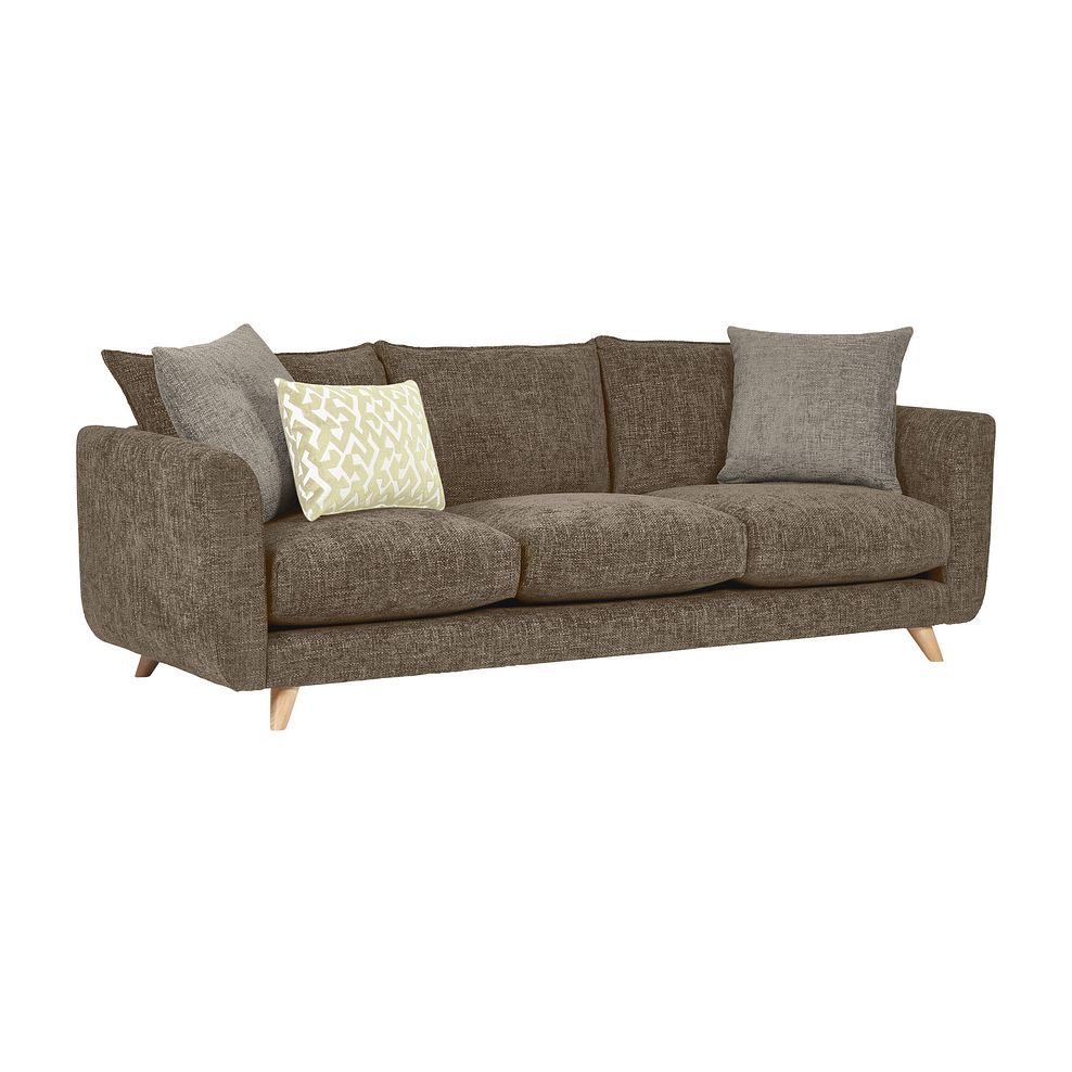 Dalby Large 4 Seater Sofa in Cocoa Fabric 1