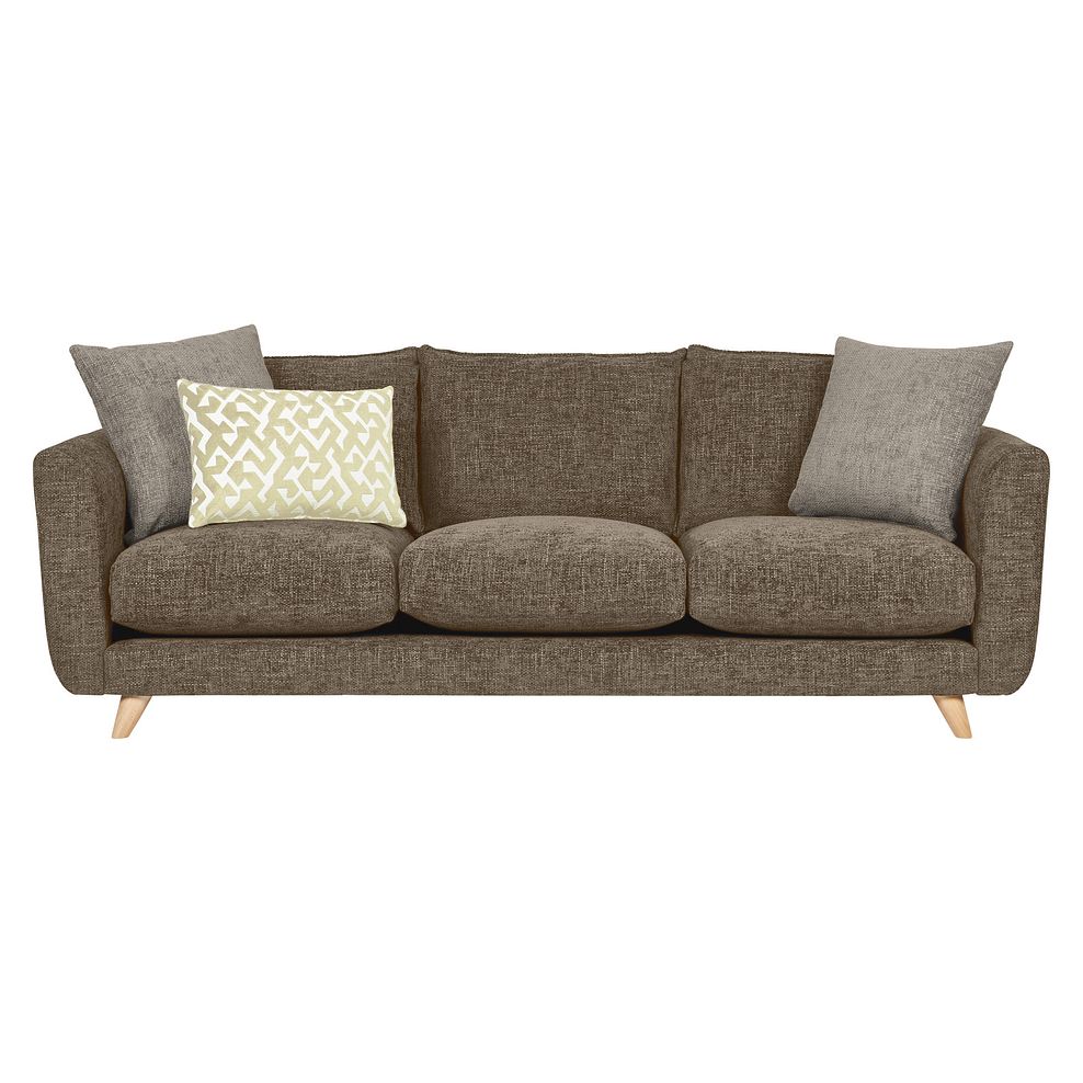Dalby Large 4 Seater Sofa in Cocoa Fabric 2