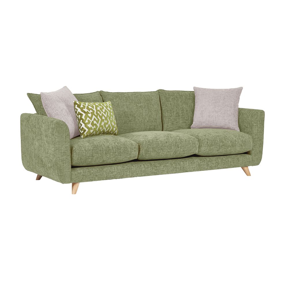 Dalby Large 4 Seater Sofa in Olive Fabric 1