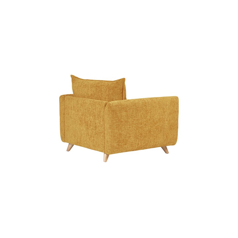 Dalby High Back Loveseat in Gold Fabric 5