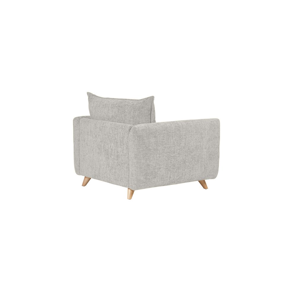 Dalby High Back Loveseat in Silver Fabric 3