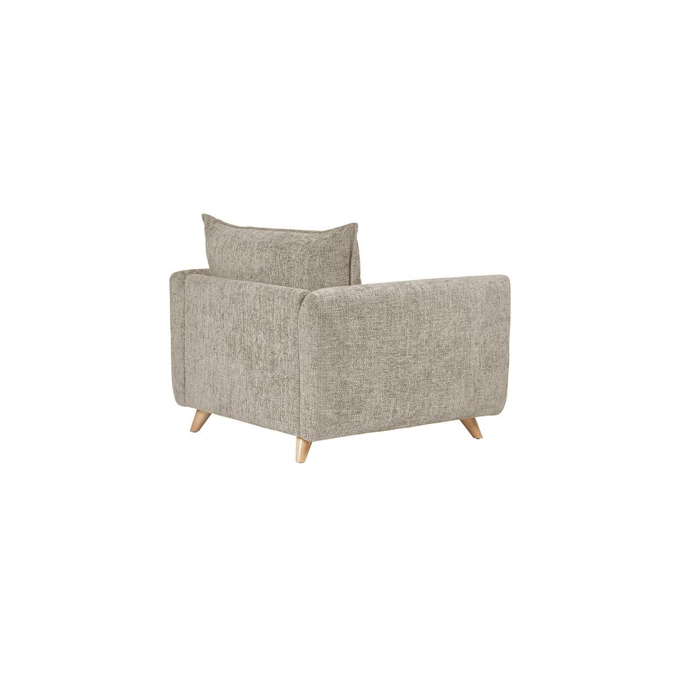 Dalby High Back Loveseat in Stone Fabric 3