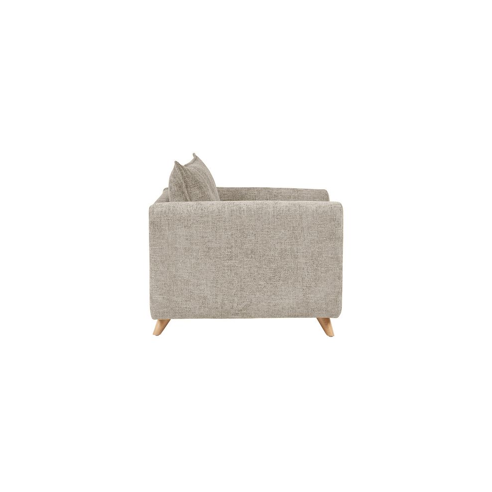 Dalby High Back Loveseat in Stone Fabric 4