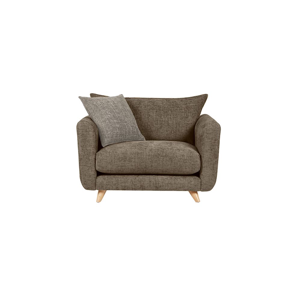 Dalby High Back Loveseat in Cocoa Fabric 2