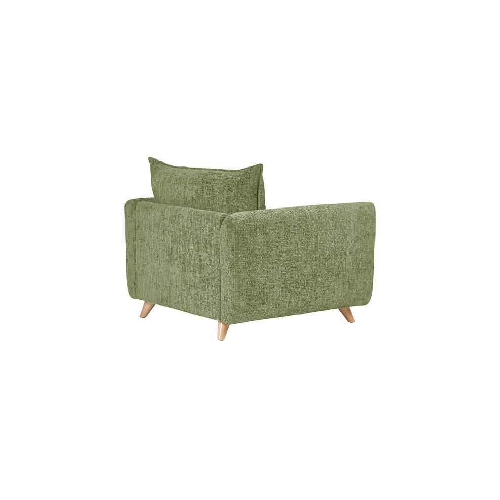 Dalby High Back Loveseat in Olive Fabric 3
