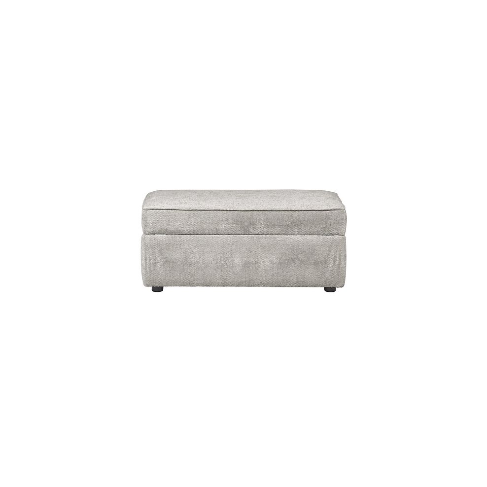 Dalby Storage Footstool in Silver Fabric 4