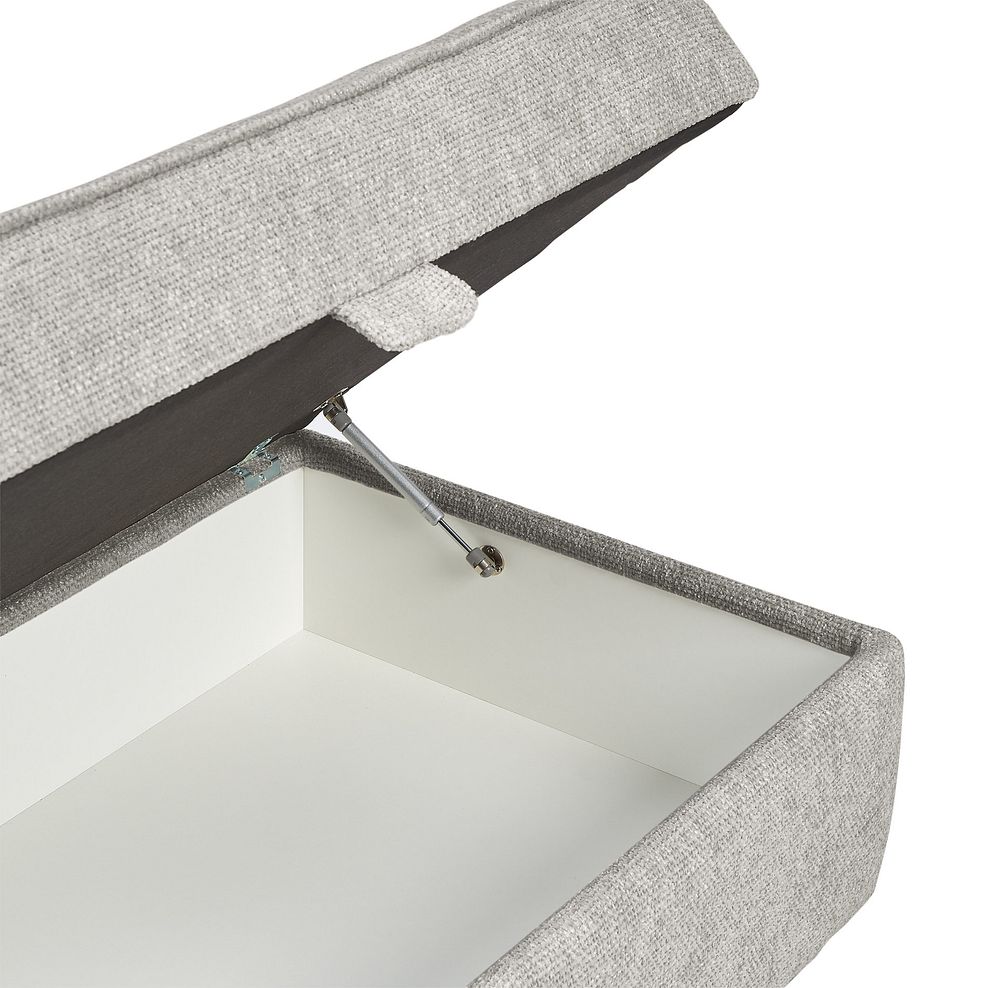 Dalby Storage Footstool in Silver Fabric 6