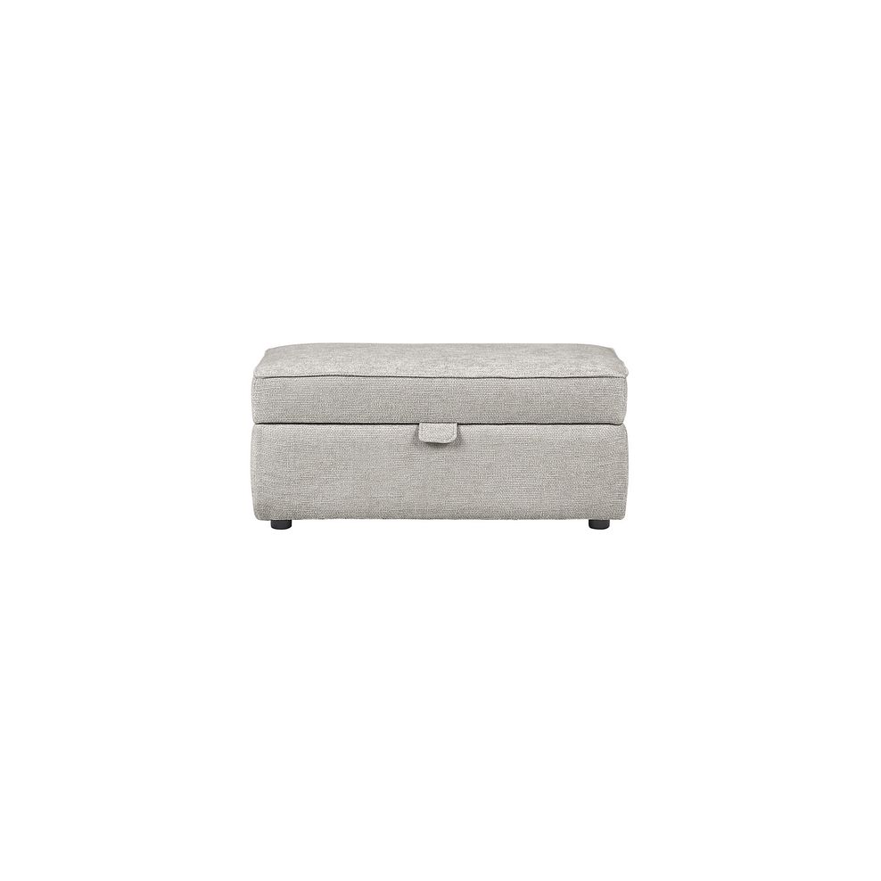Dalby Storage Footstool in Silver Fabric 2