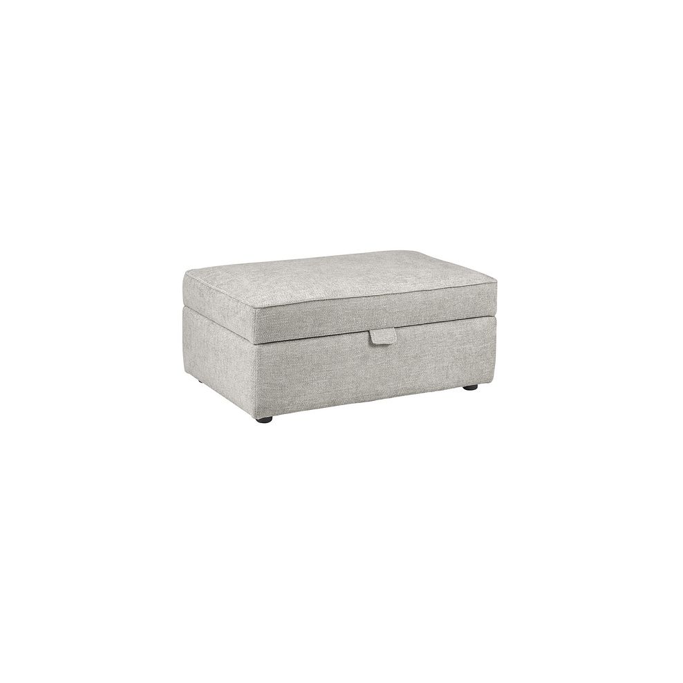 Dalby Storage Footstool in Silver Fabric 1