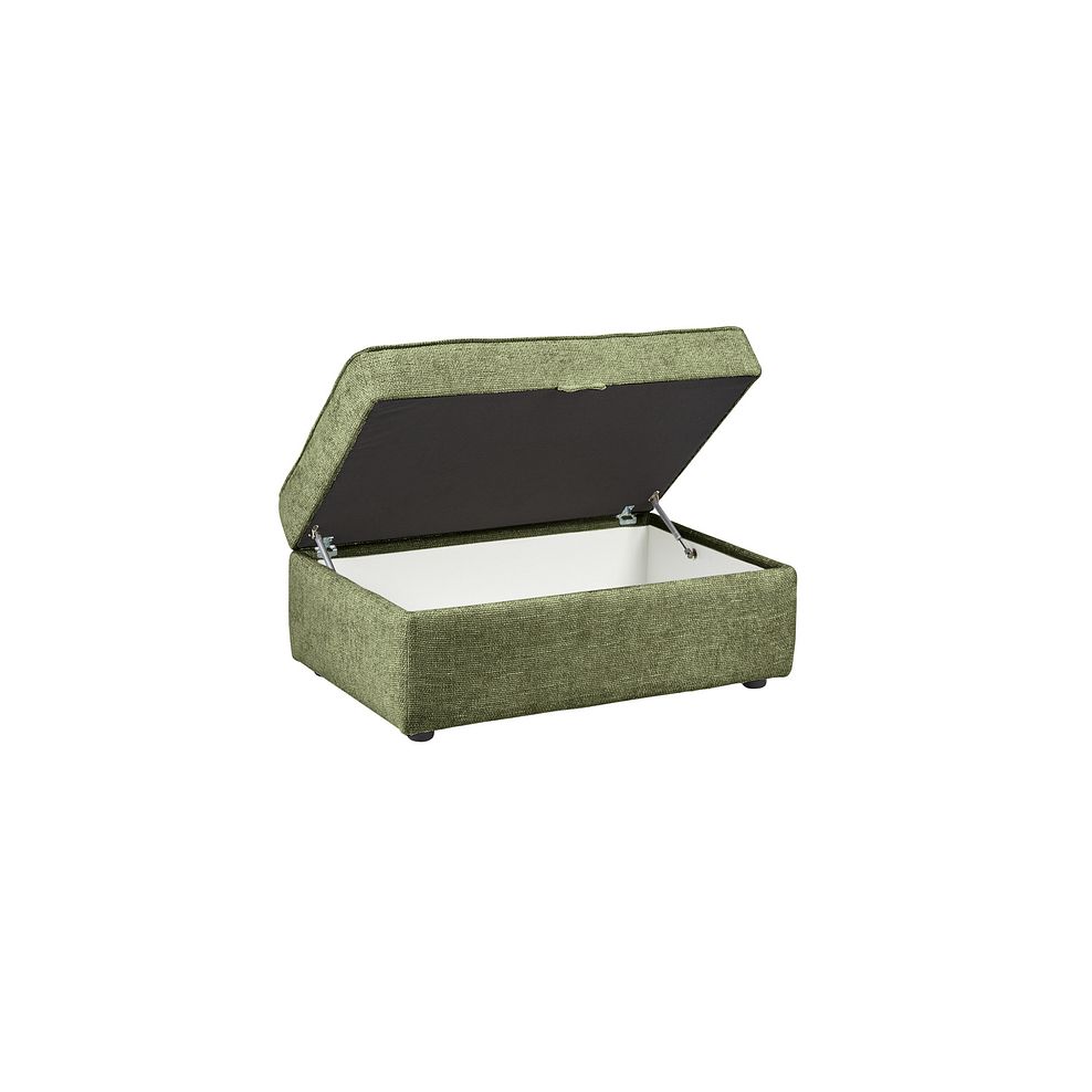 Dalby Storage Footstool in Olive Fabric 3