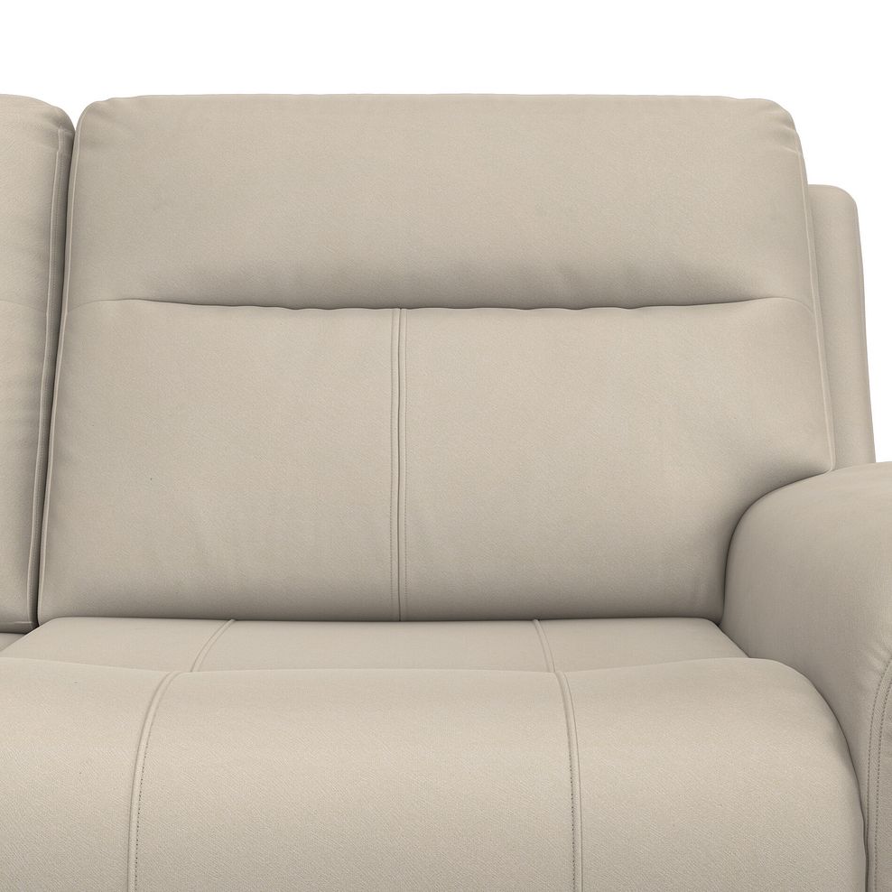 Dalton 2 Seater Electric Recliner Sofa in Bella Barley White Fabric 13
