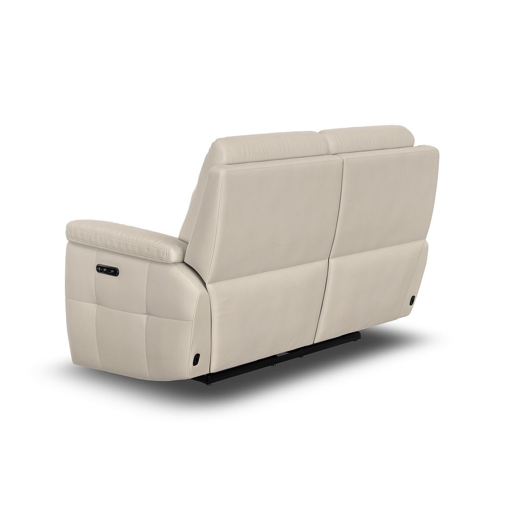 Dalton 2 Seater Electric Recliner Sofa in Bella Barley White Fabric 6