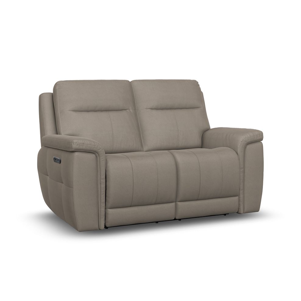 Dalton 2 Seater Electric Recliner Sofa in Bella Latte Fabric 1