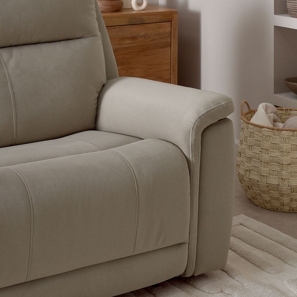 Dalton 2 Seater Electric Recliner Sofa in Bella Latte Fabric 9