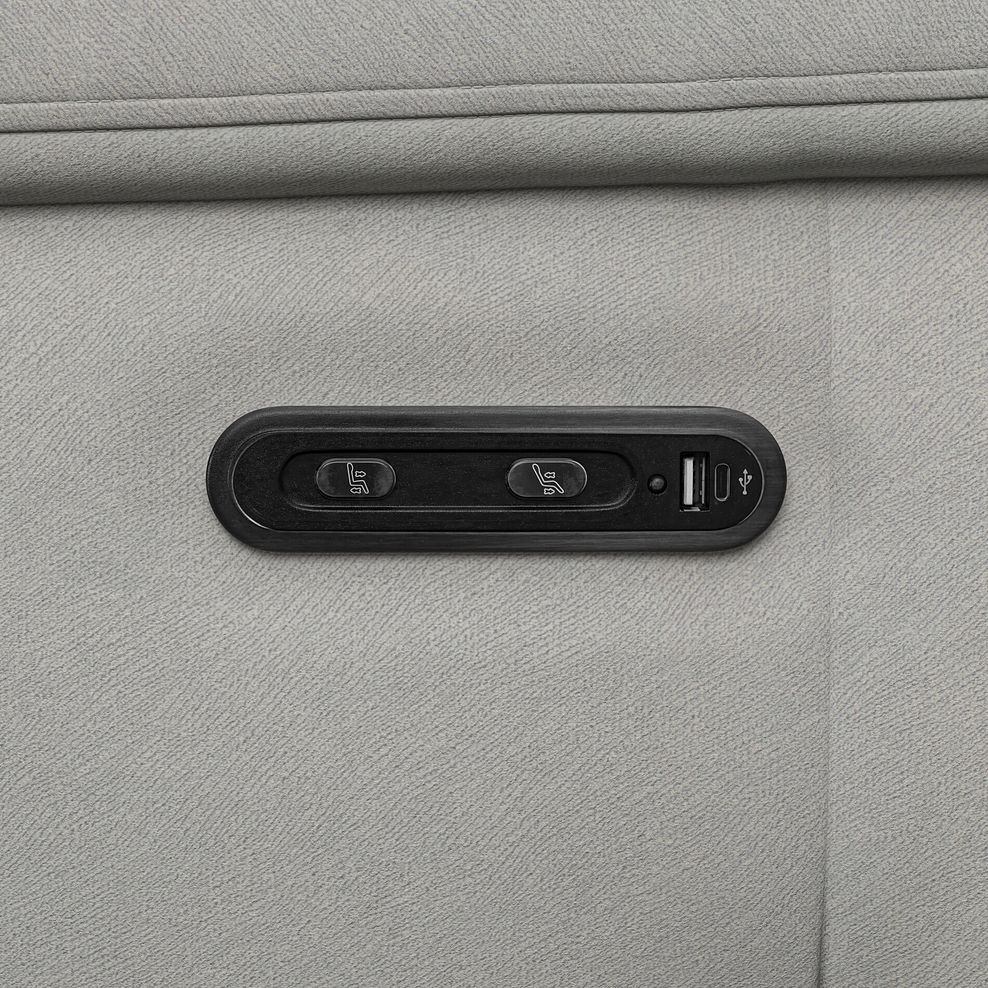 Dalton 2 Seater Electric Recliner Sofa in Bella Lead Grey Fabric 10