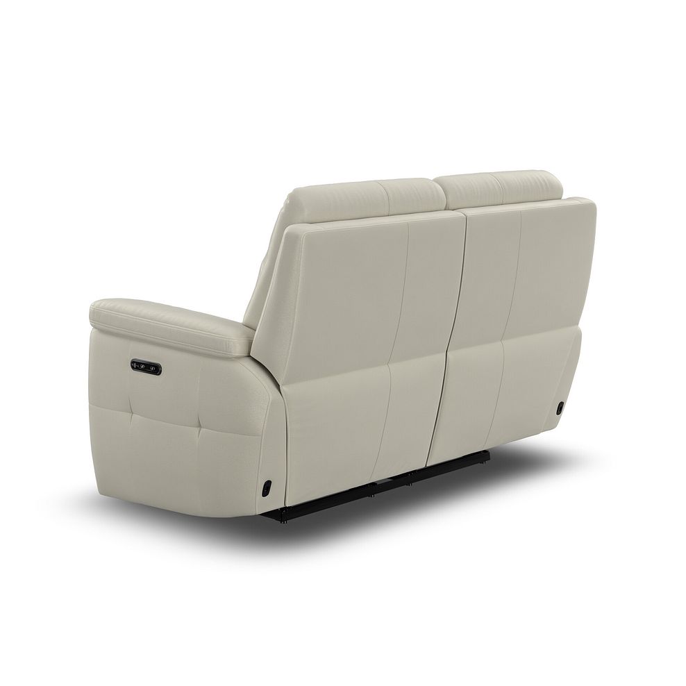 Dalton 2 Seater Electric Recliner Sofa in Bone China Leather 10