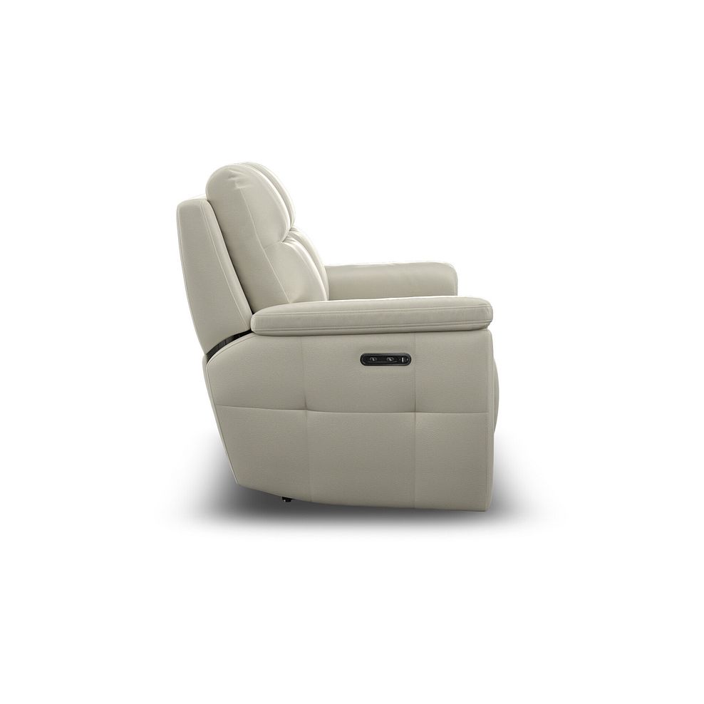 Dalton 2 Seater Electric Recliner Sofa in Bone China Leather 11