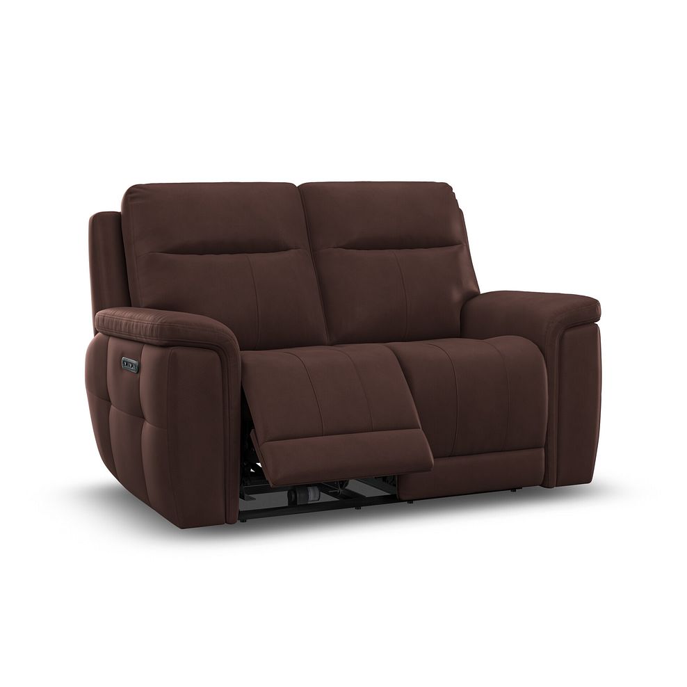 Dalton 2 Seater Electric Recliner Sofa in Chestnut Leather 2