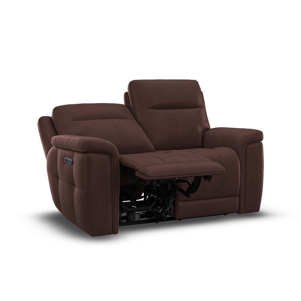 Dalton 2 Seater Electric Recliner Sofa in Chestnut Leather 3