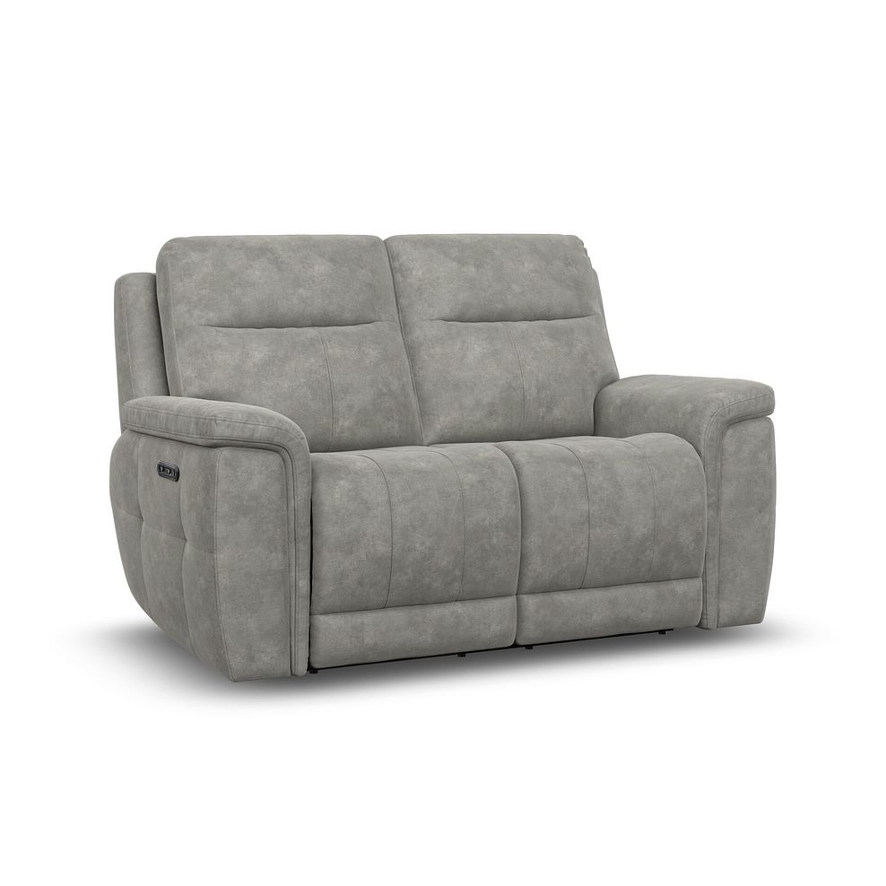 Dalton 2 Seater Electric Recliner Sofa in Dexter Stone Fabric 1