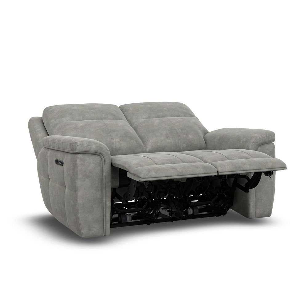 Dalton 2 Seater Electric Recliner Sofa in Dexter Stone Fabric 4