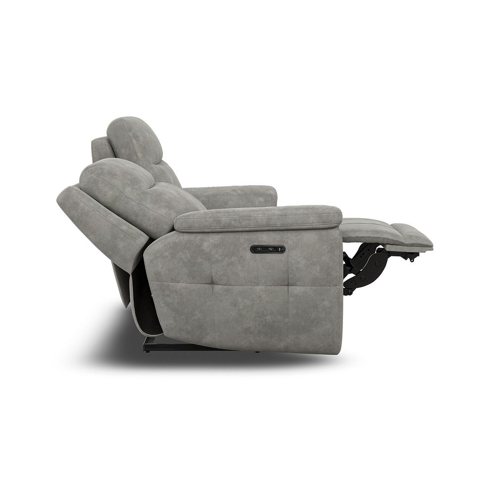 Dalton 2 Seater Electric Recliner Sofa in Dexter Stone Fabric 8