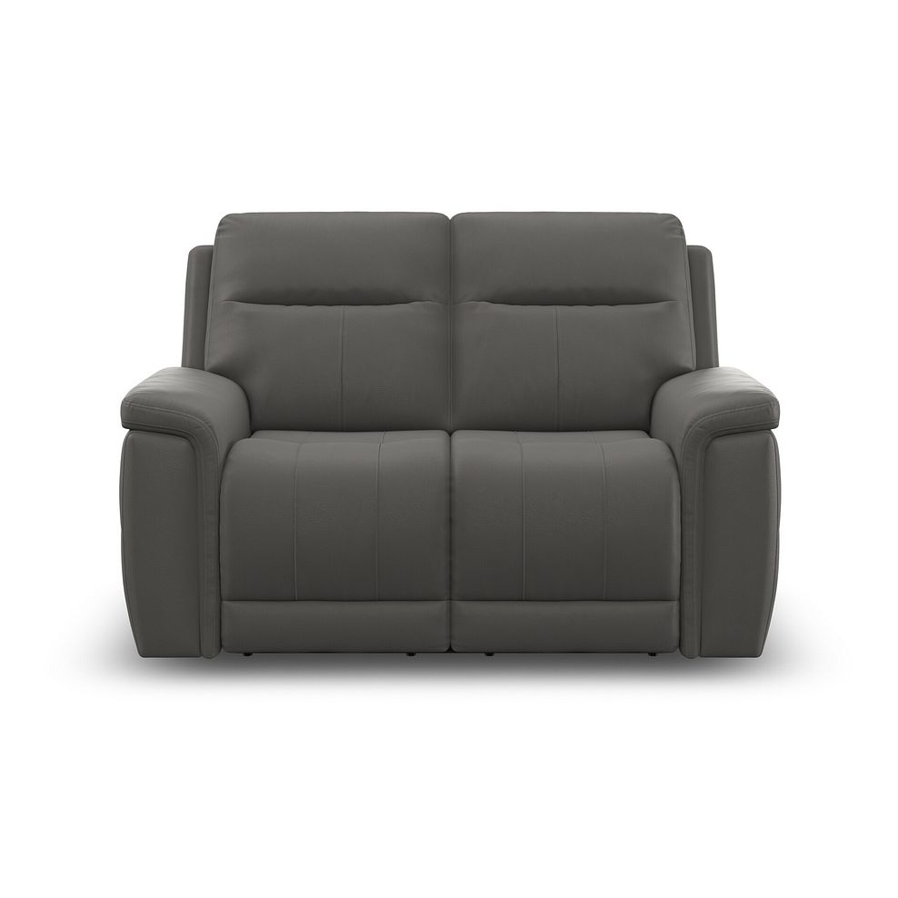 Dalton 2 Seater Electric Recliner Sofa in Elephant Grey Leather 5