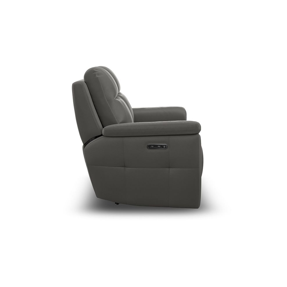 Dalton 2 Seater Electric Recliner Sofa in Elephant Grey Leather 7