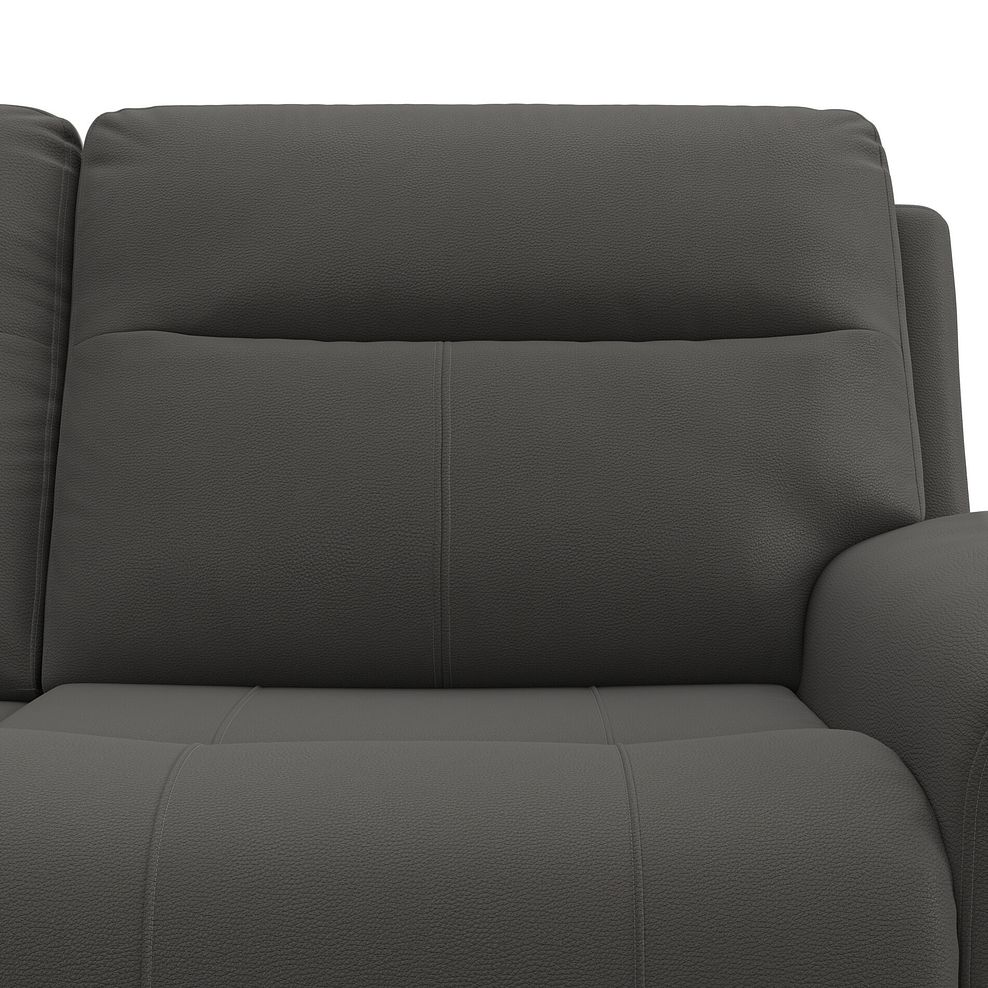 Dalton 2 Seater Electric Recliner Sofa in Elephant Grey Leather 10