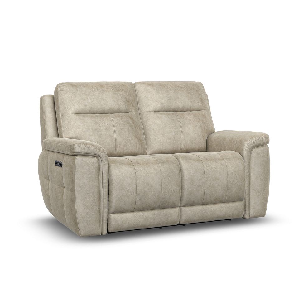 Dalton 2 Seater Electric Recliner Sofa in Marble Cream Fabric 1