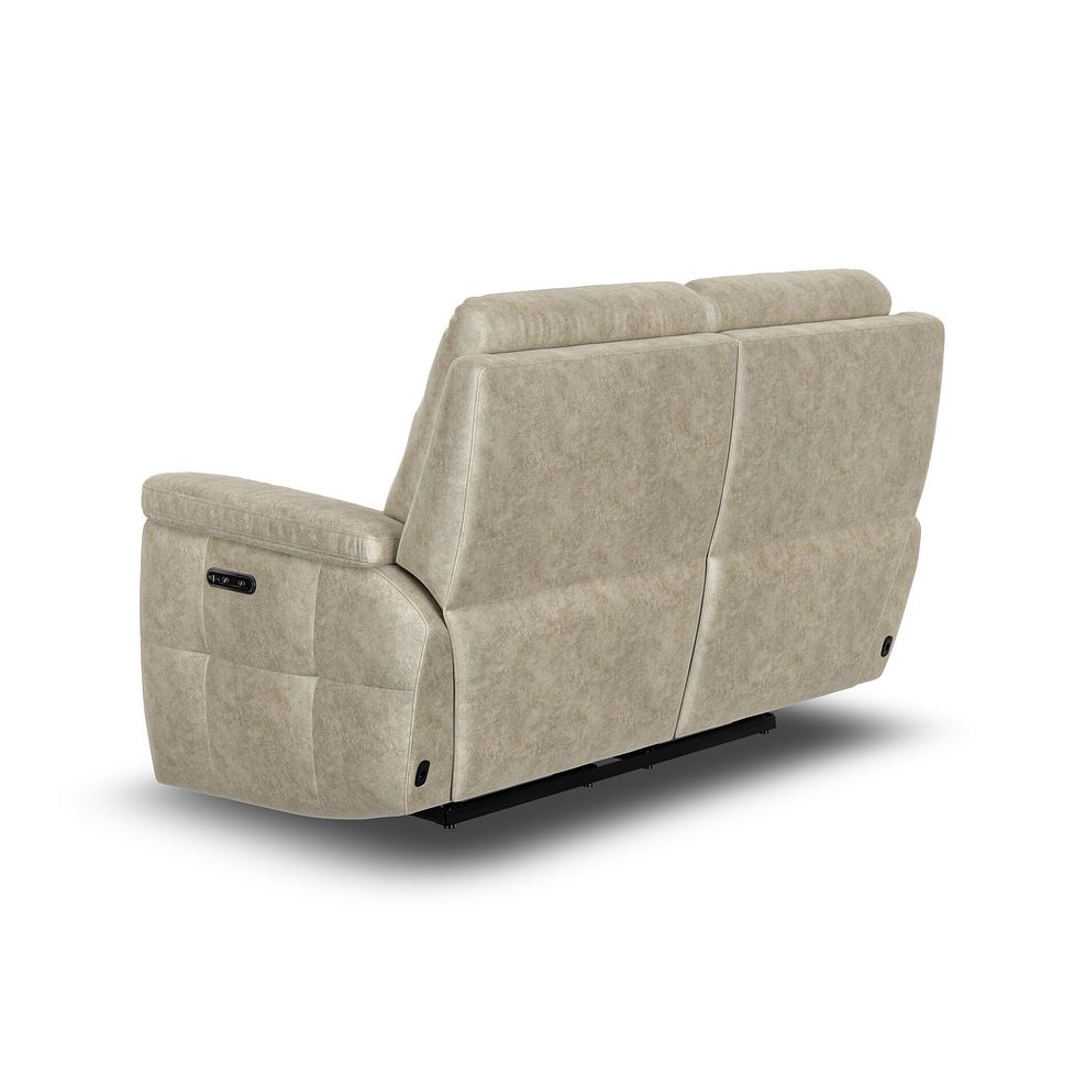 Dalton 2 Seater Electric Recliner Sofa in Marble Cream Fabric 6